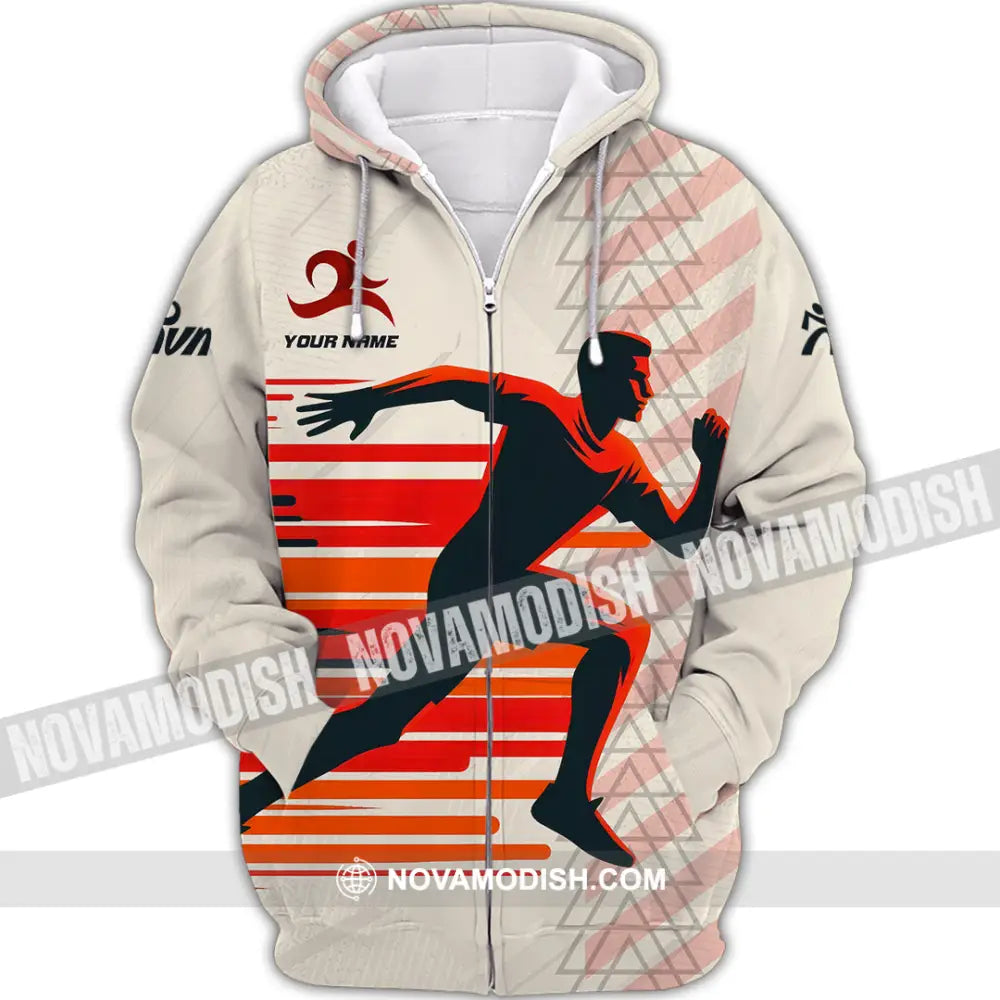 Unisex Shirt - Custom Running 3D Shirt Zipper Hoodie / S T-shirt