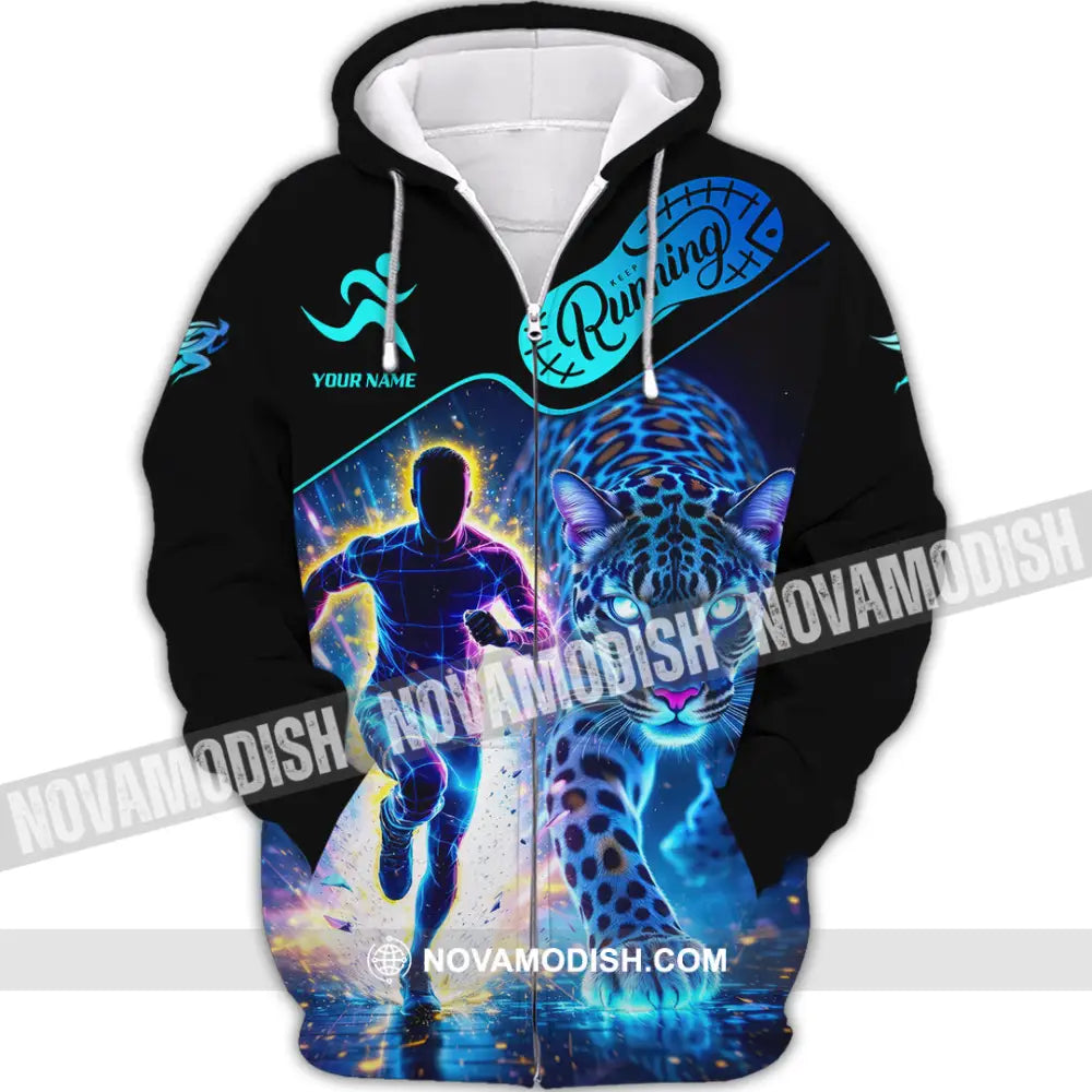 Unisex Shirt - Custom Running 3D Shirt Zipper Hoodie / S T-shirt