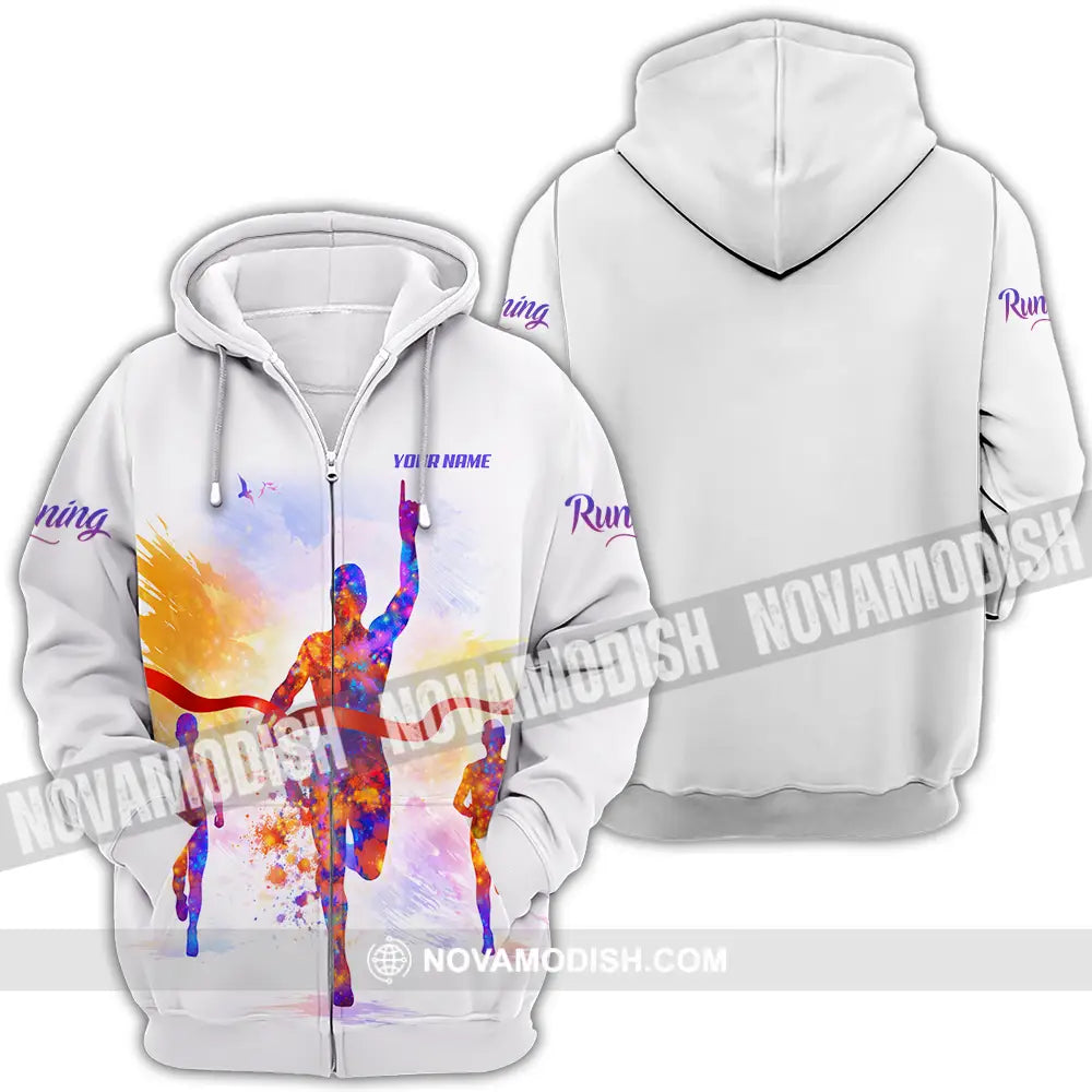 Unisex Shirt - Custom Running 3D Shirt Zipper Hoodie / S T-shirt