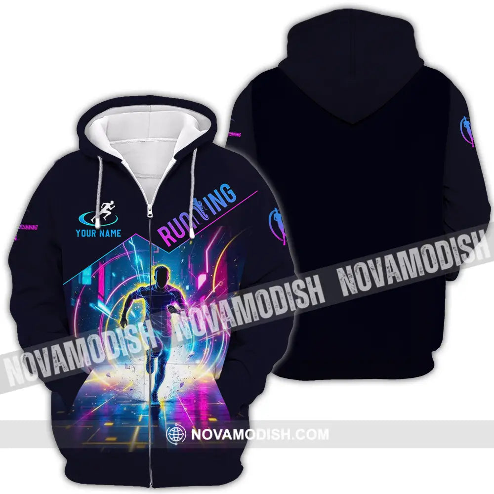 Unisex Shirt - Custom Running 3D Shirt Zipper Hoodie / S T-shirt