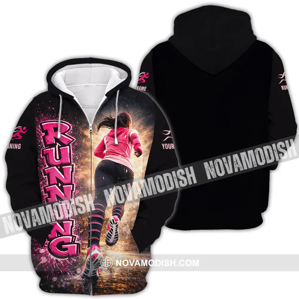 Unisex Shirt - Custom Running 3D Shirt Zipper Hoodie / S T-shirt