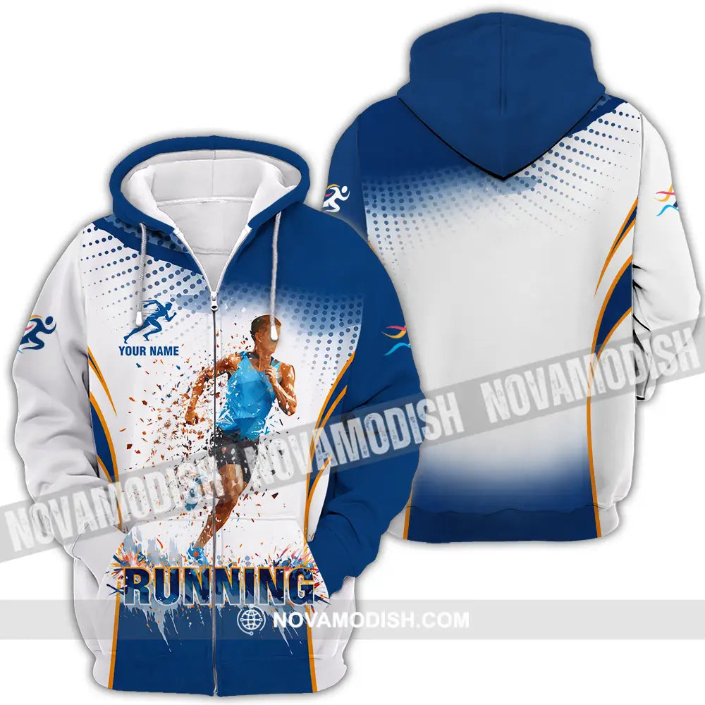 Unisex Shirt - Custom Running 3D Shirt Zipper Hoodie / S T-shirt
