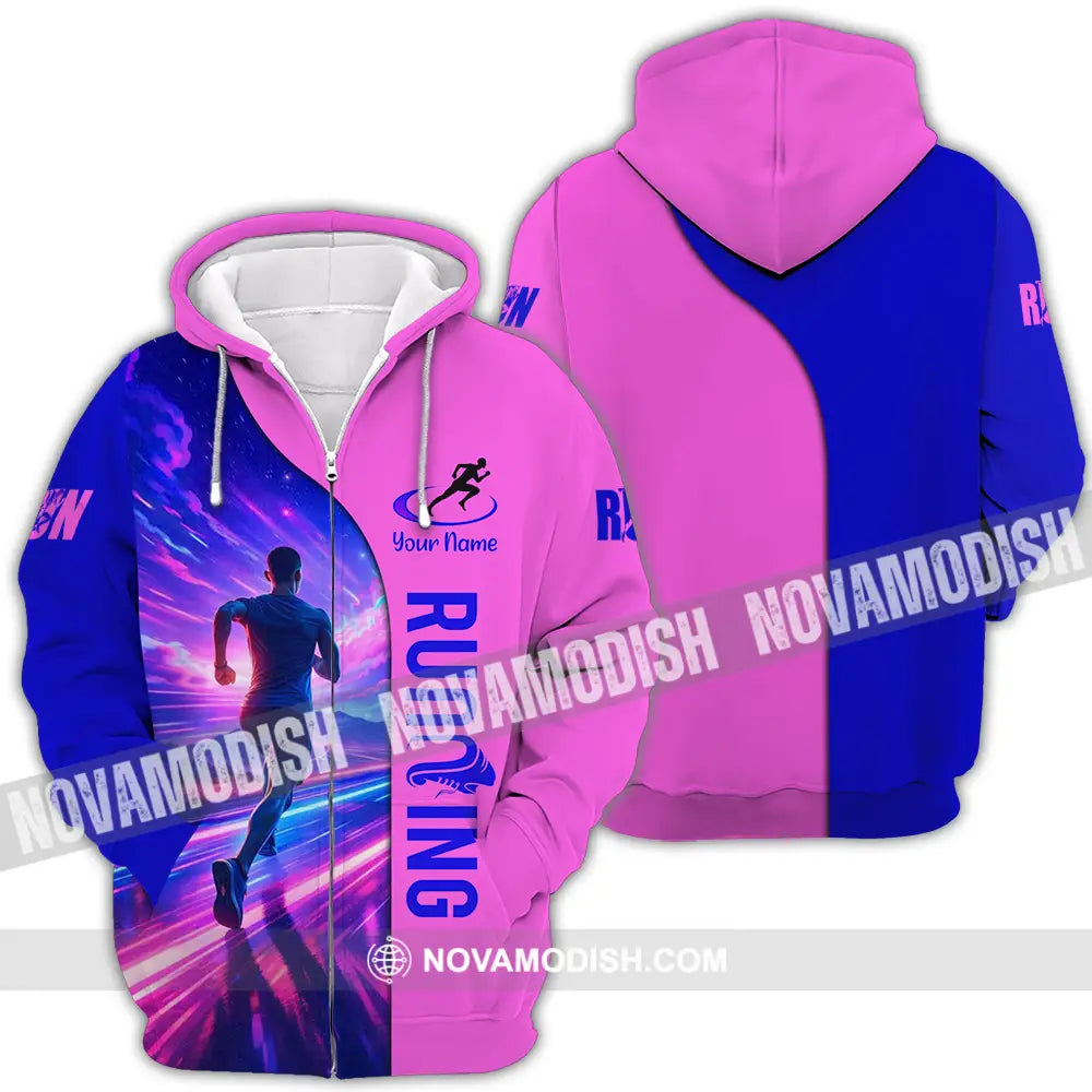 Unisex Shirt - Custom Running 3D Shirt Zipper Hoodie / S T-shirt