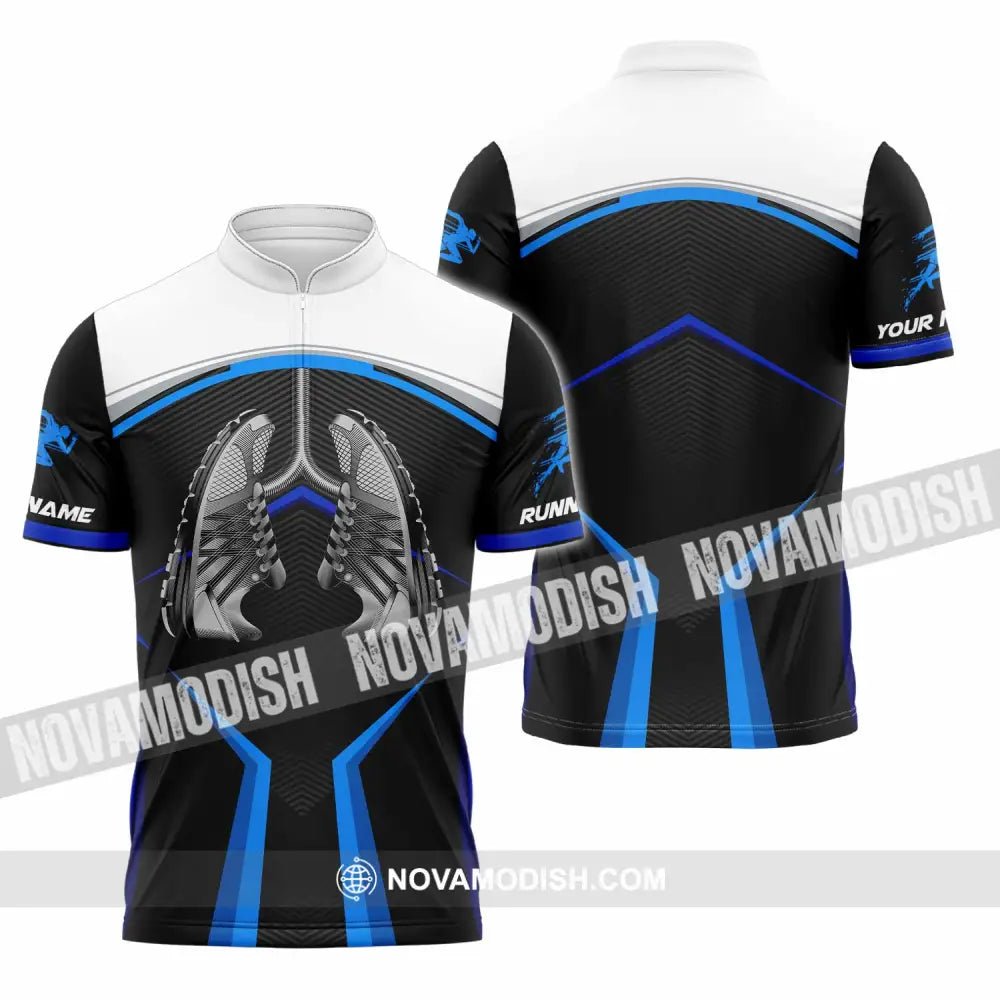 Unisex Shirt - Custom Running 3D Shirt Zipper Polo Shirt / S T-shirt