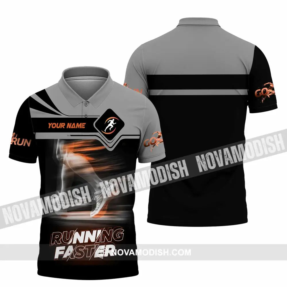 Unisex Shirt - Custom Running Faster 3D Shirt - Polo Shirt / S - T-shirt