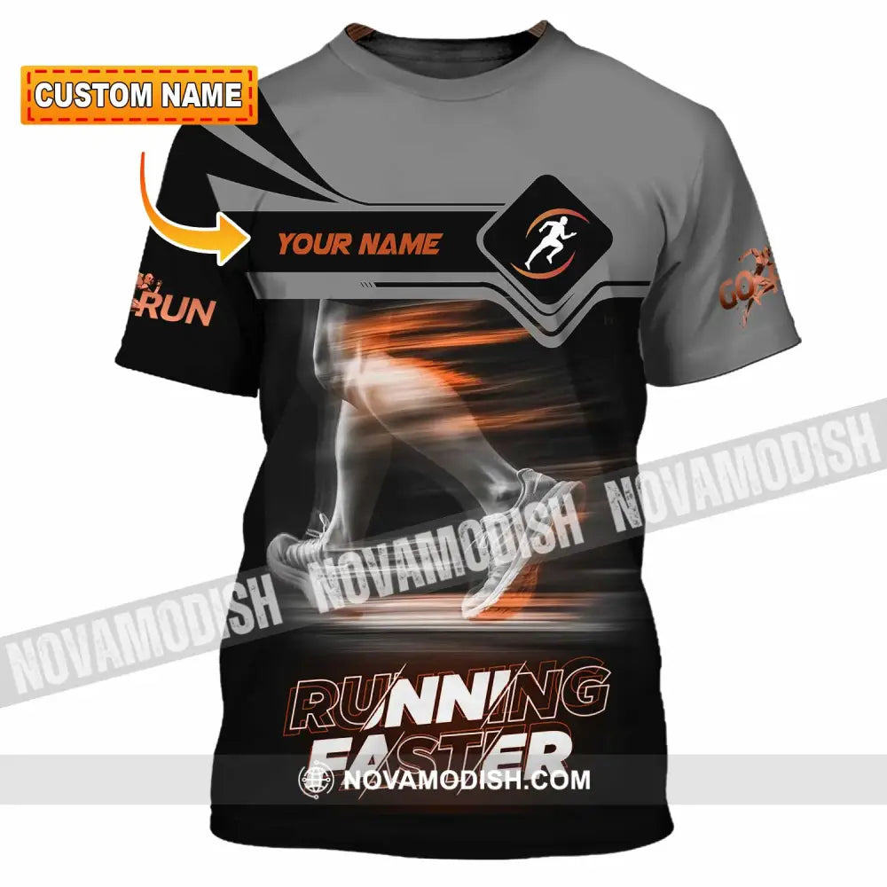 Unisex Shirt - Custom Running Faster 3D Shirt - T-shirt