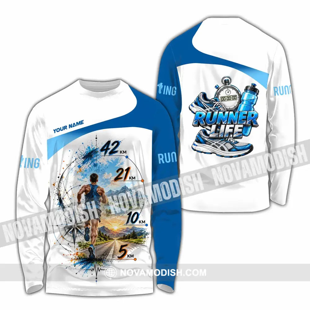 Unisex Shirt - Custom Running Life Shirt - Long Sleeve Shirt / S - T-shirt