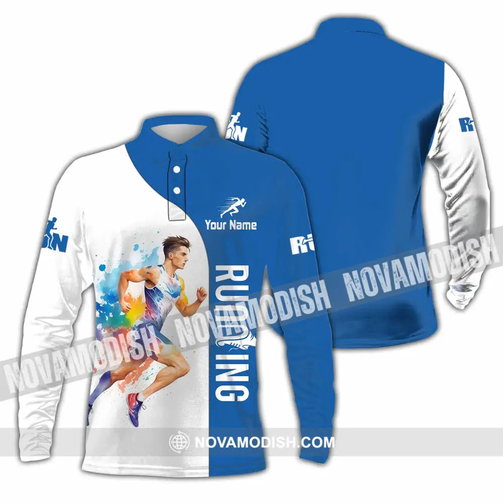 Unisex Shirt - Custom Running Shirt - Long Sleeve Polo / S - T-shirt