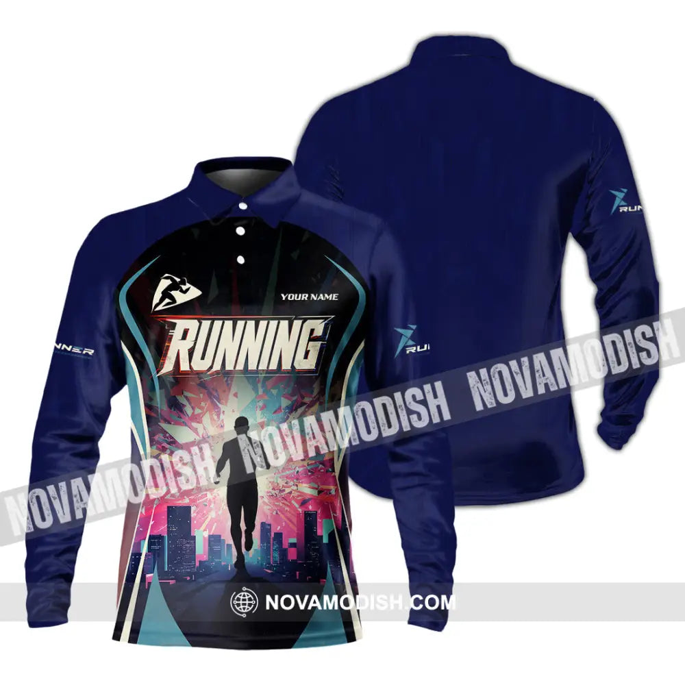 Unisex Shirt - Custom Running Shirt - Long Sleeve Polo / S - T-shirt