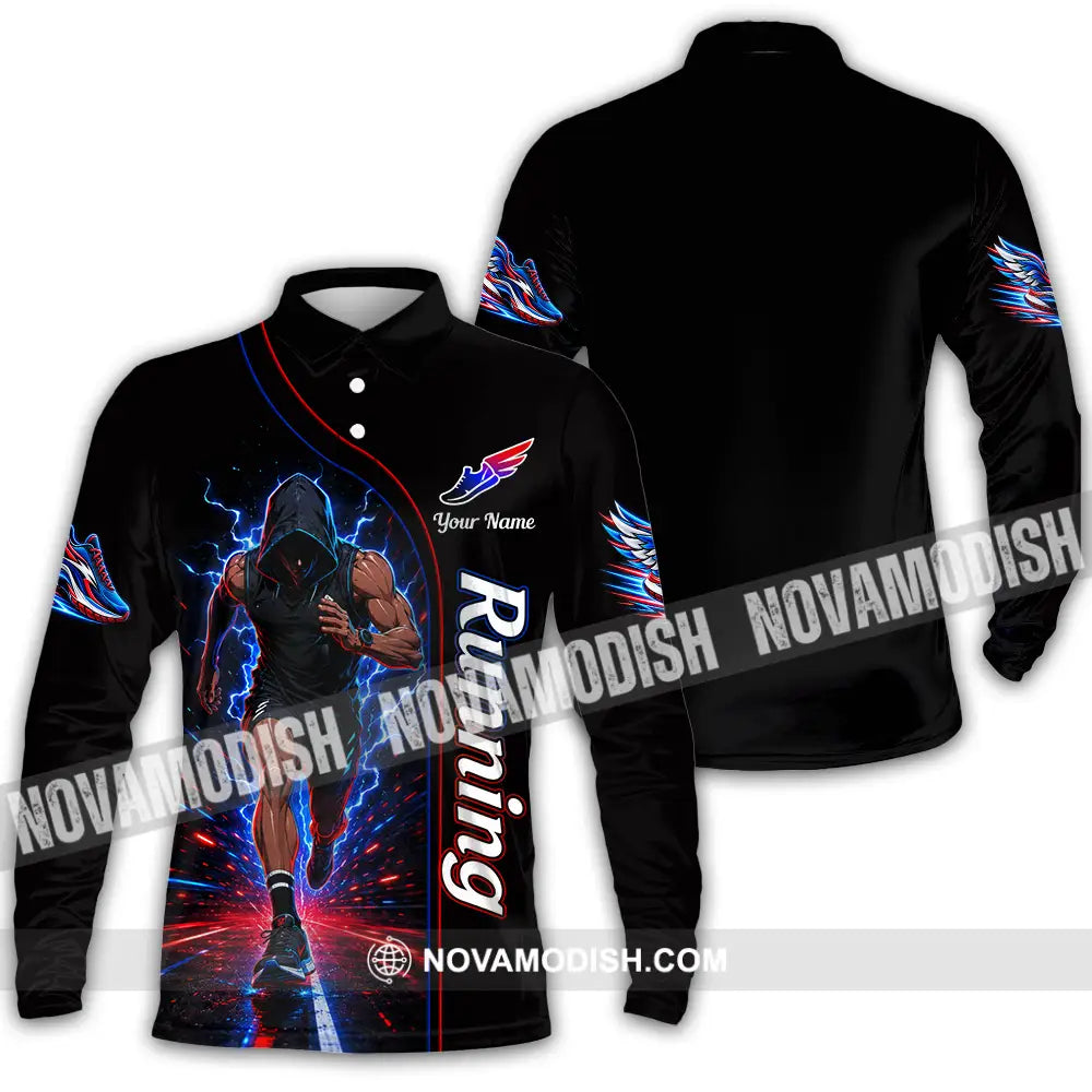 Unisex Shirt - Custom Running Shirt - Long Sleeve Polo / S - T-shirt