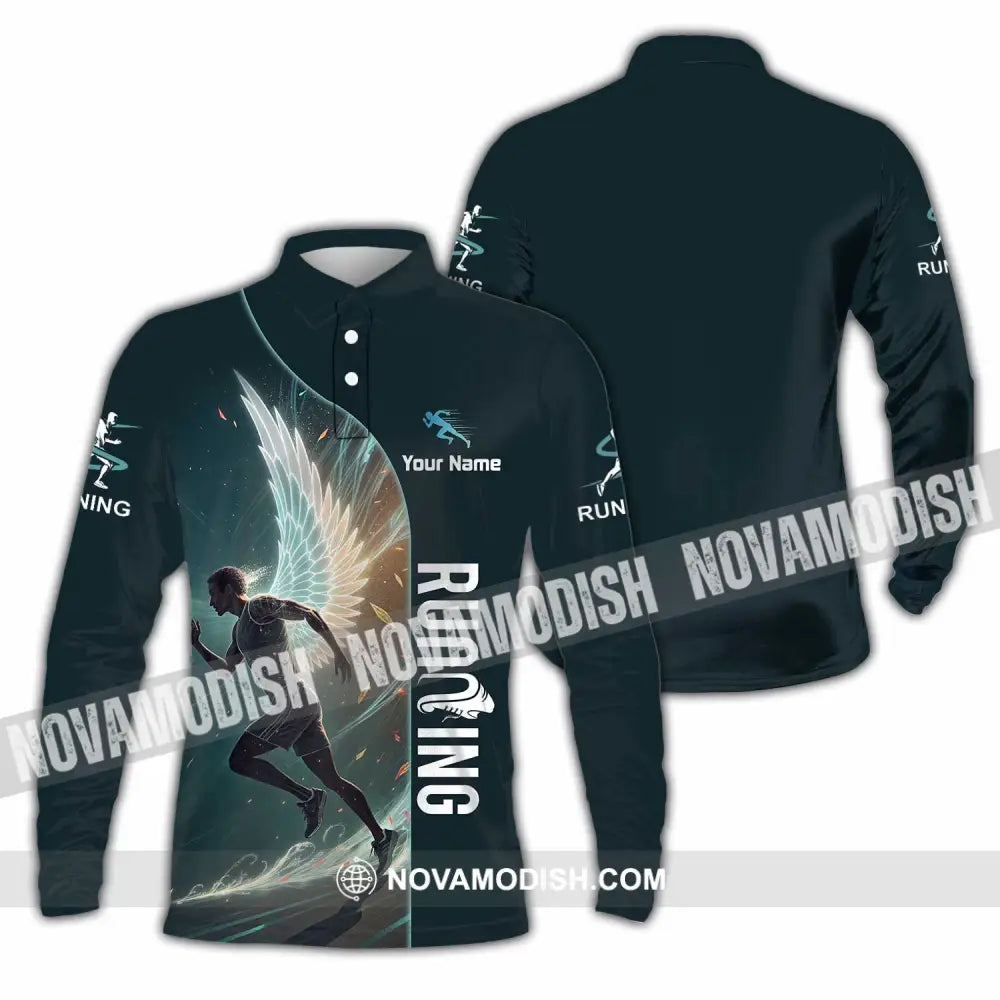 Unisex Shirt - Custom Running Shirt - Long Sleeve Polo / S - T-shirt
