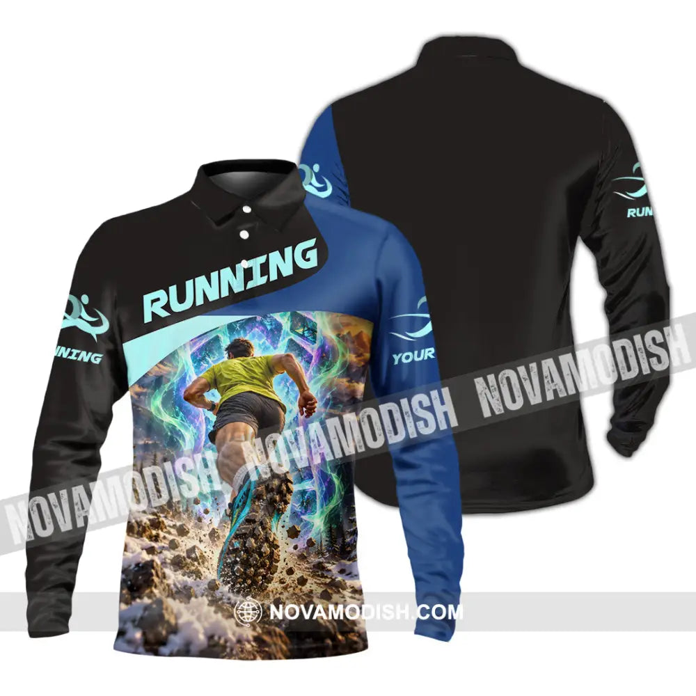 Unisex Shirt - Custom Running Shirt - Long Sleeve Polo / S - T-shirt