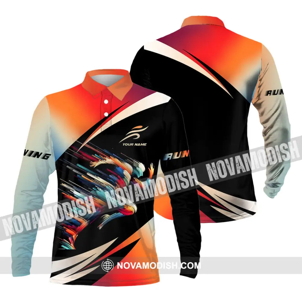 Unisex Shirt - Custom Running Shirt Long Sleeve Polo / S T-shirt