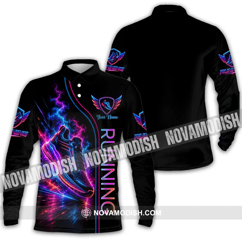 Unisex Shirt - Custom Running Shirt - Long Sleeve Polo / S - T-shirt