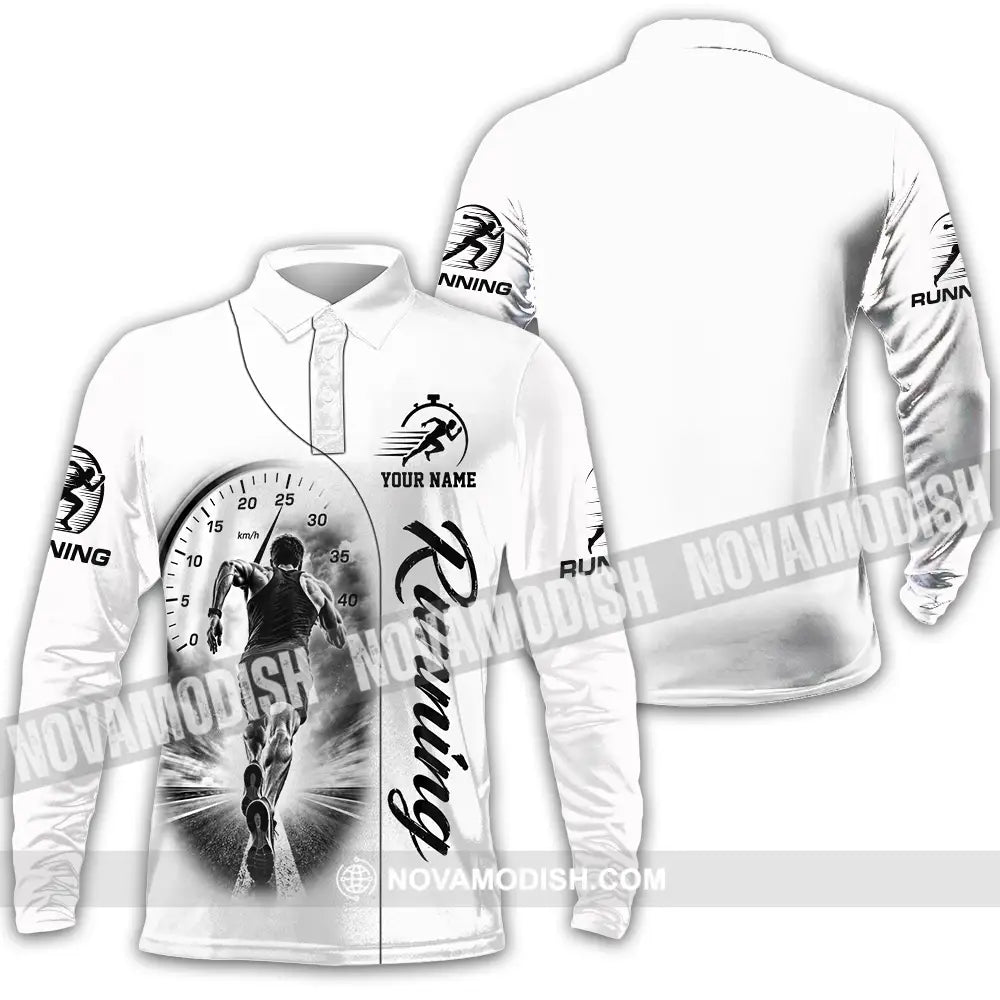 Unisex Shirt - Custom Running Shirt - Long Sleeve Polo / S - T-shirt