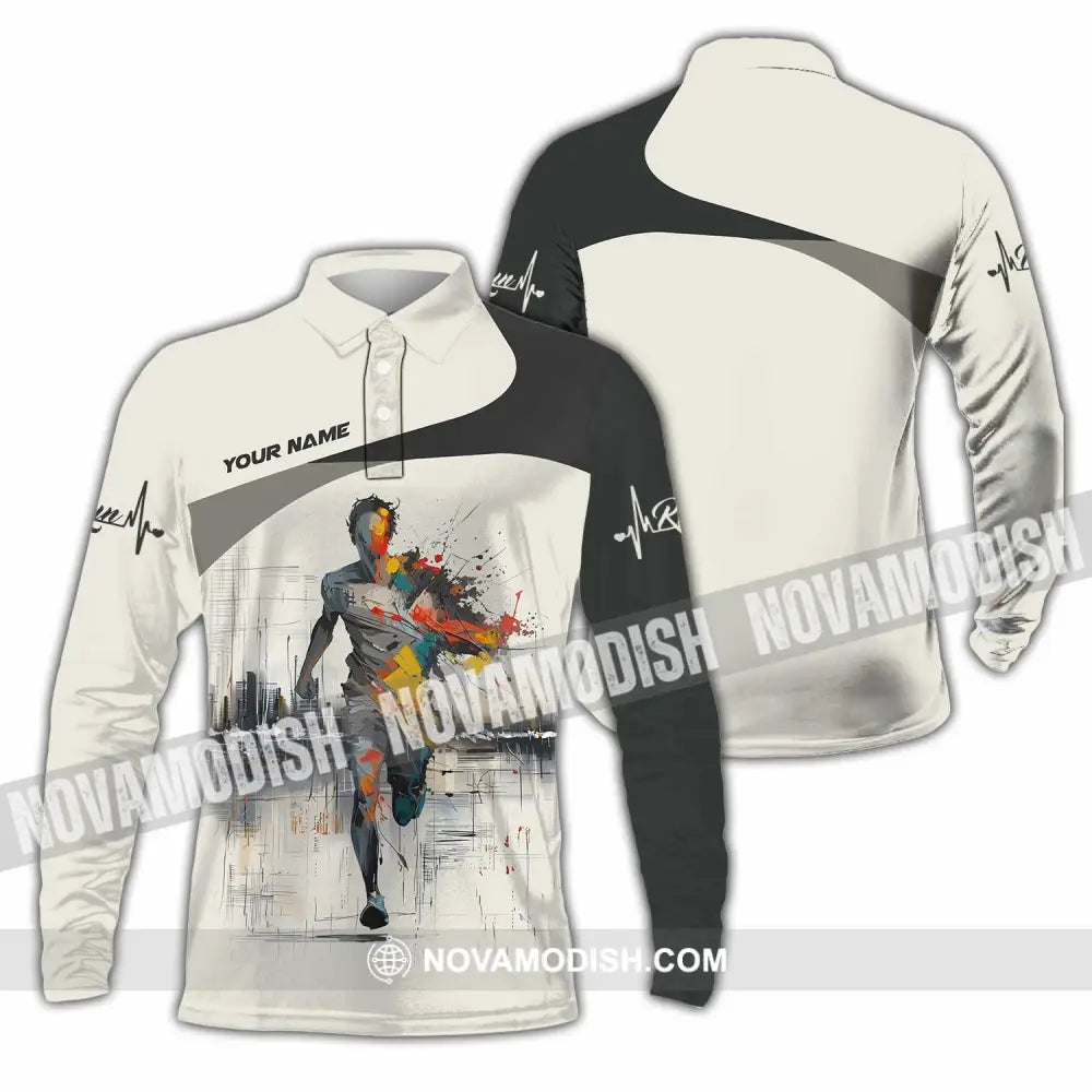 Unisex Shirt - Custom Running Shirt - Long Sleeve Polo / S - T-shirt