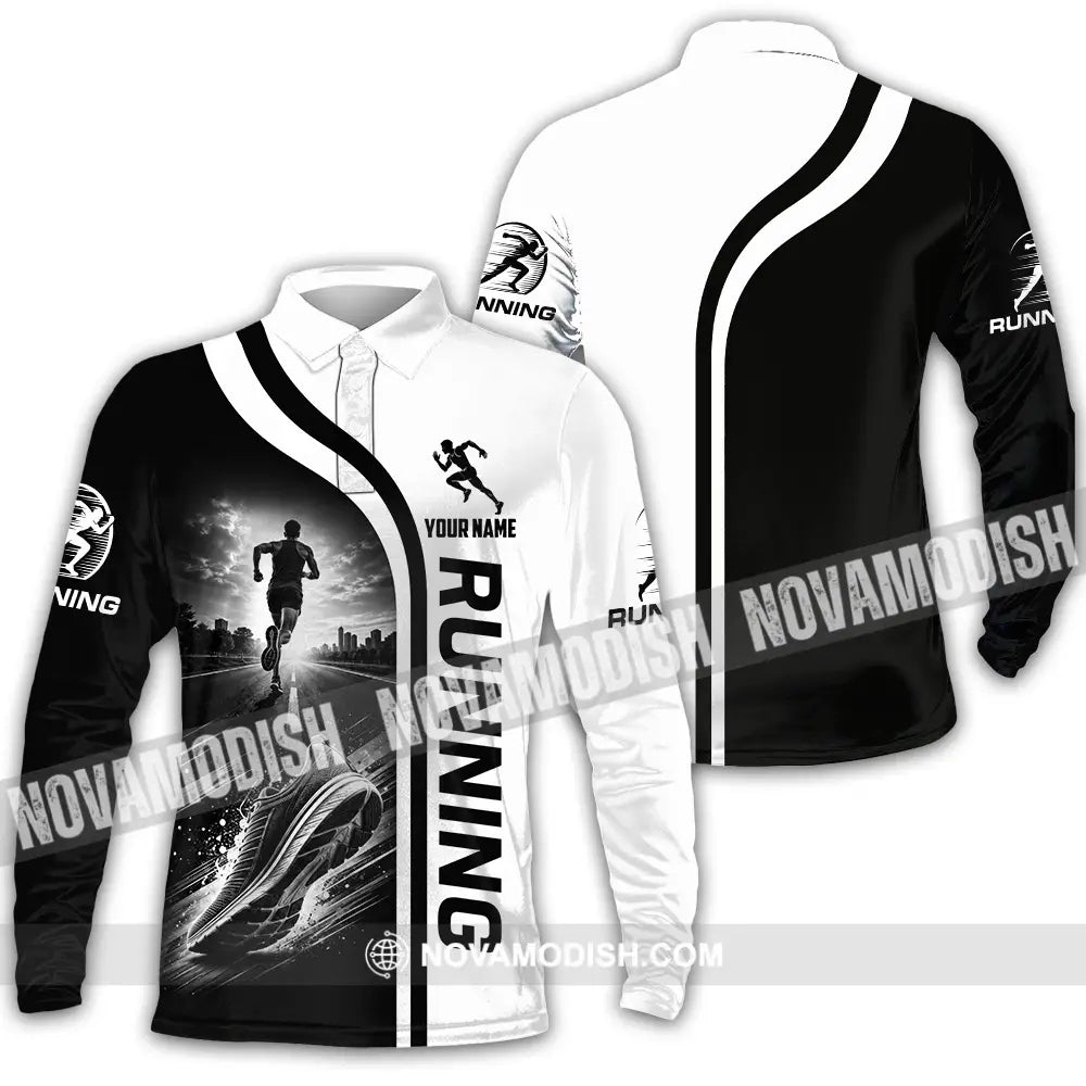 Unisex Shirt - Custom Running Shirt - Long Sleeve Polo / S - T-shirt