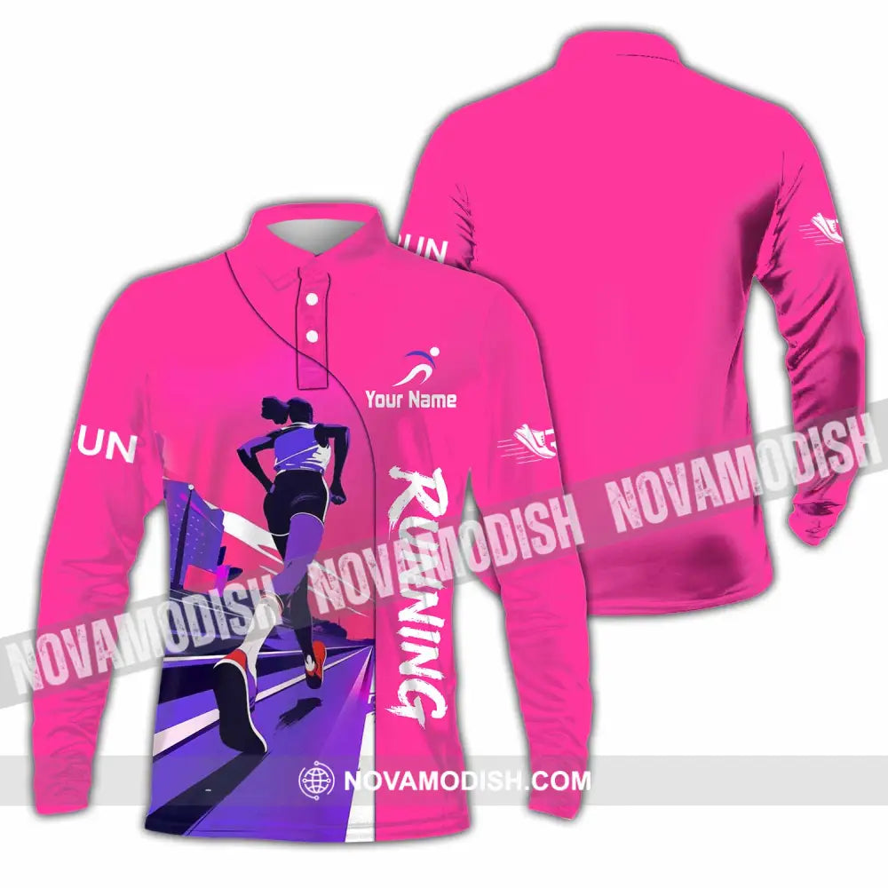 Unisex Shirt - Custom Running Shirt - Long Sleeve Polo / S - T-shirt