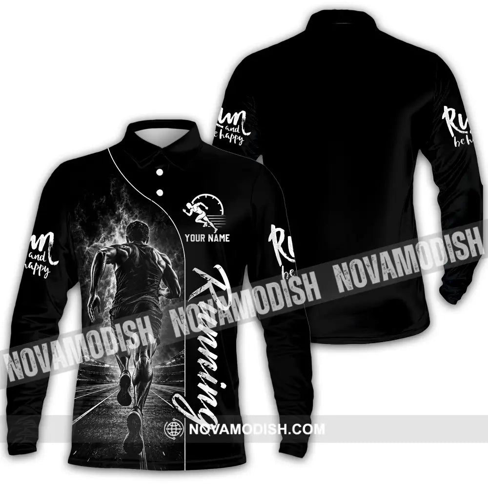 Unisex Shirt - Custom Running Shirt - Long Sleeve Polo / S - T-shirt