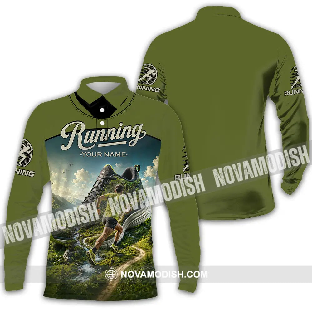Unisex Shirt - Custom Running Shirt - Long Sleeve Polo / S - T-shirt