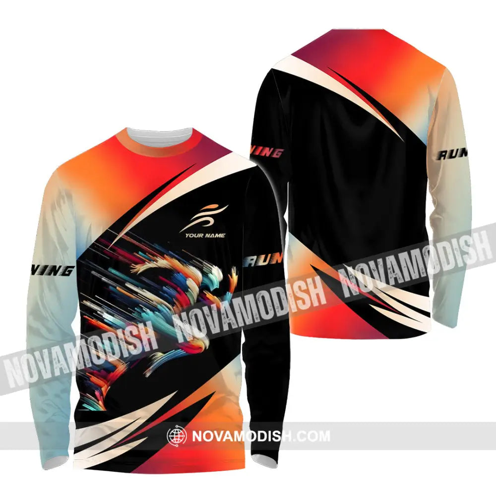 Unisex Shirt - Custom Running Shirt Long Sleeve Shirt / S T-shirt