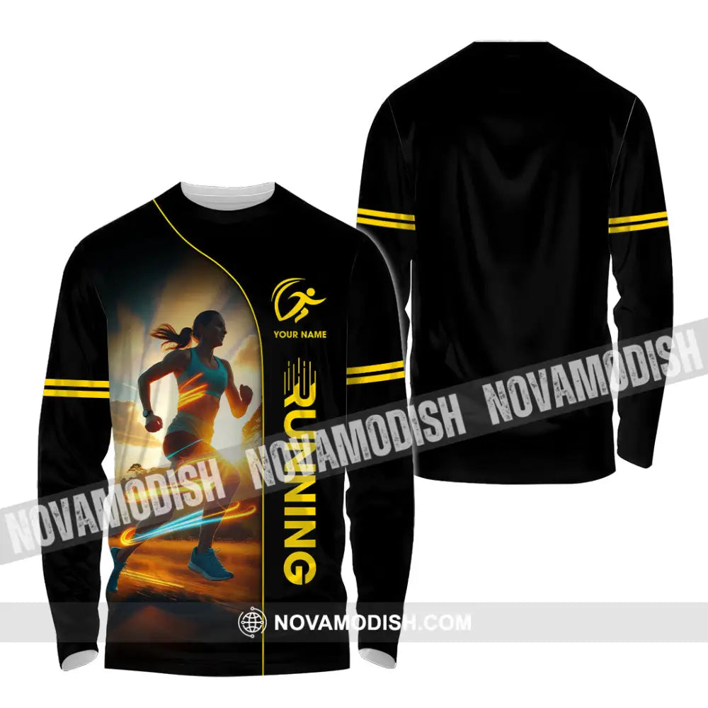 Unisex Shirt - Custom Running Shirt Long Sleeve Shirt / S T-shirt