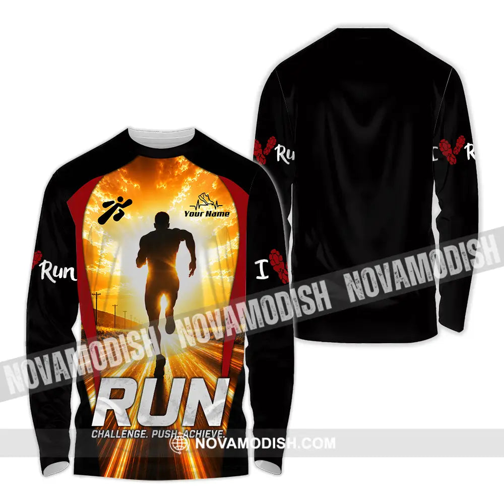 Unisex Shirt - Custom Running Shirt - Long Sleeve Shirt / S - T-shirt