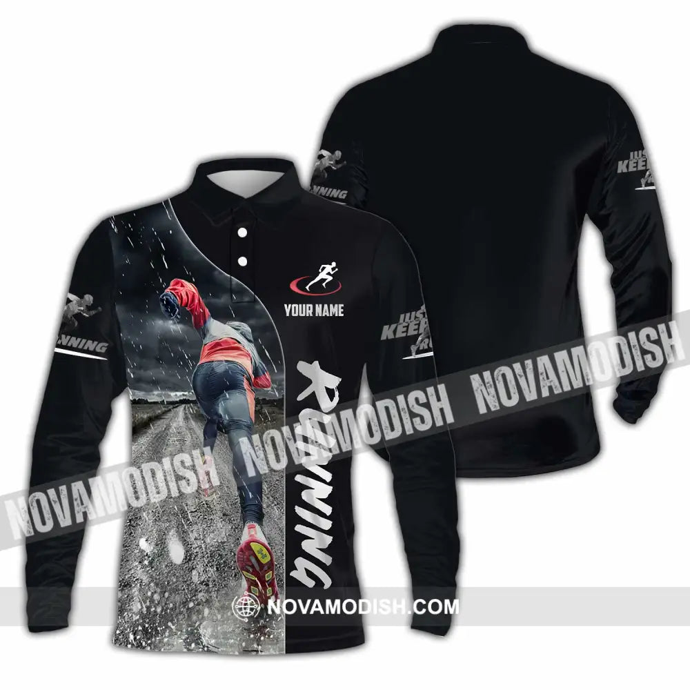 Unisex Shirt - Custom Running Lover Shirt Long Sleeve Polo / S T-shirt