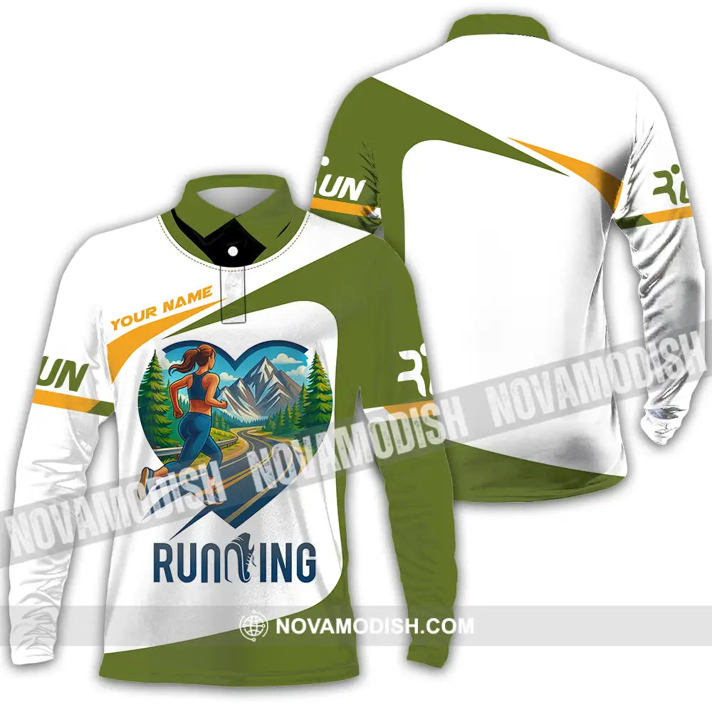 Unisex Shirt - Custom Running Lover Shirt Long Sleeve Polo / S T-shirt