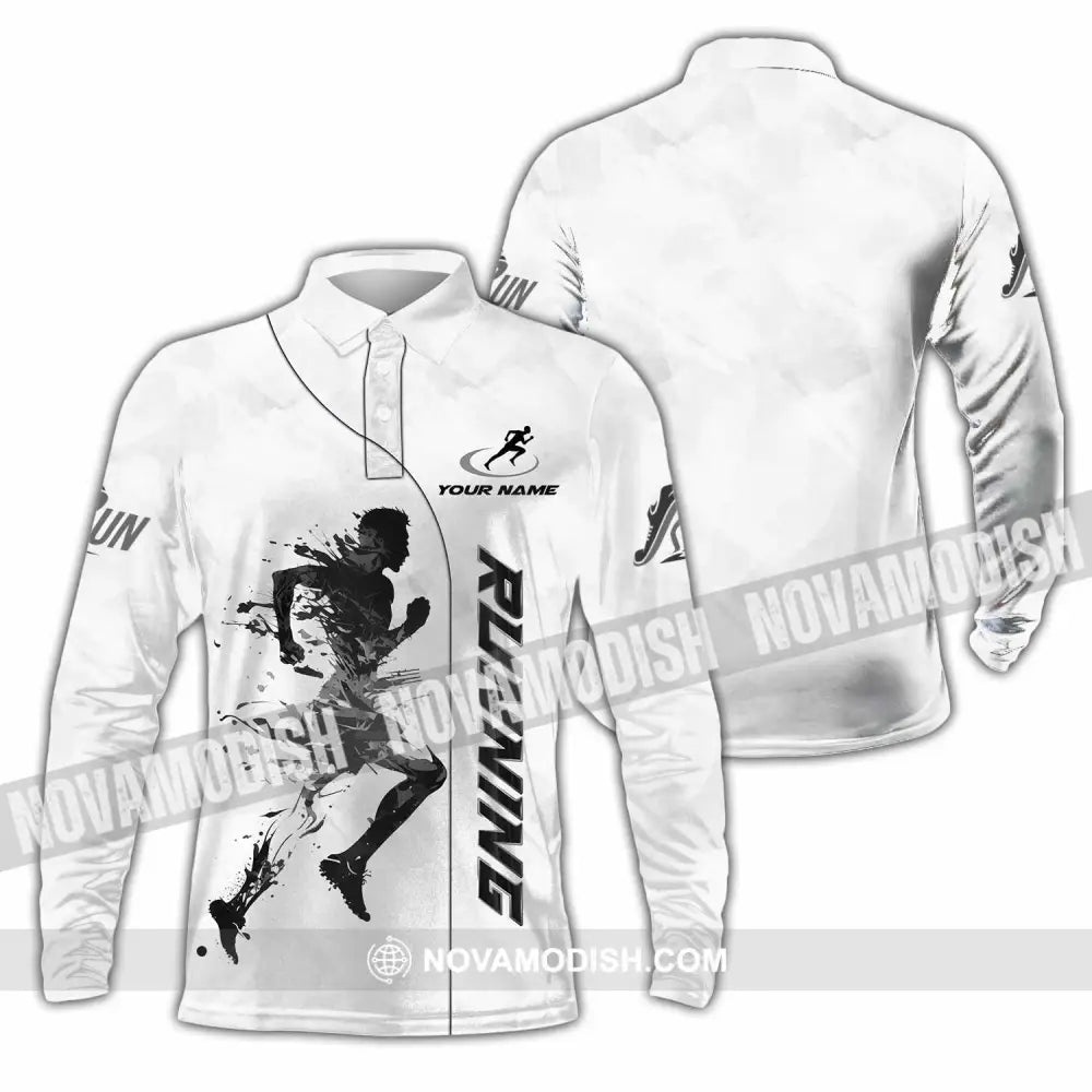 Unisex Shirt - Custom Running Lover Shirt Long Sleeve Polo / S T-shirt