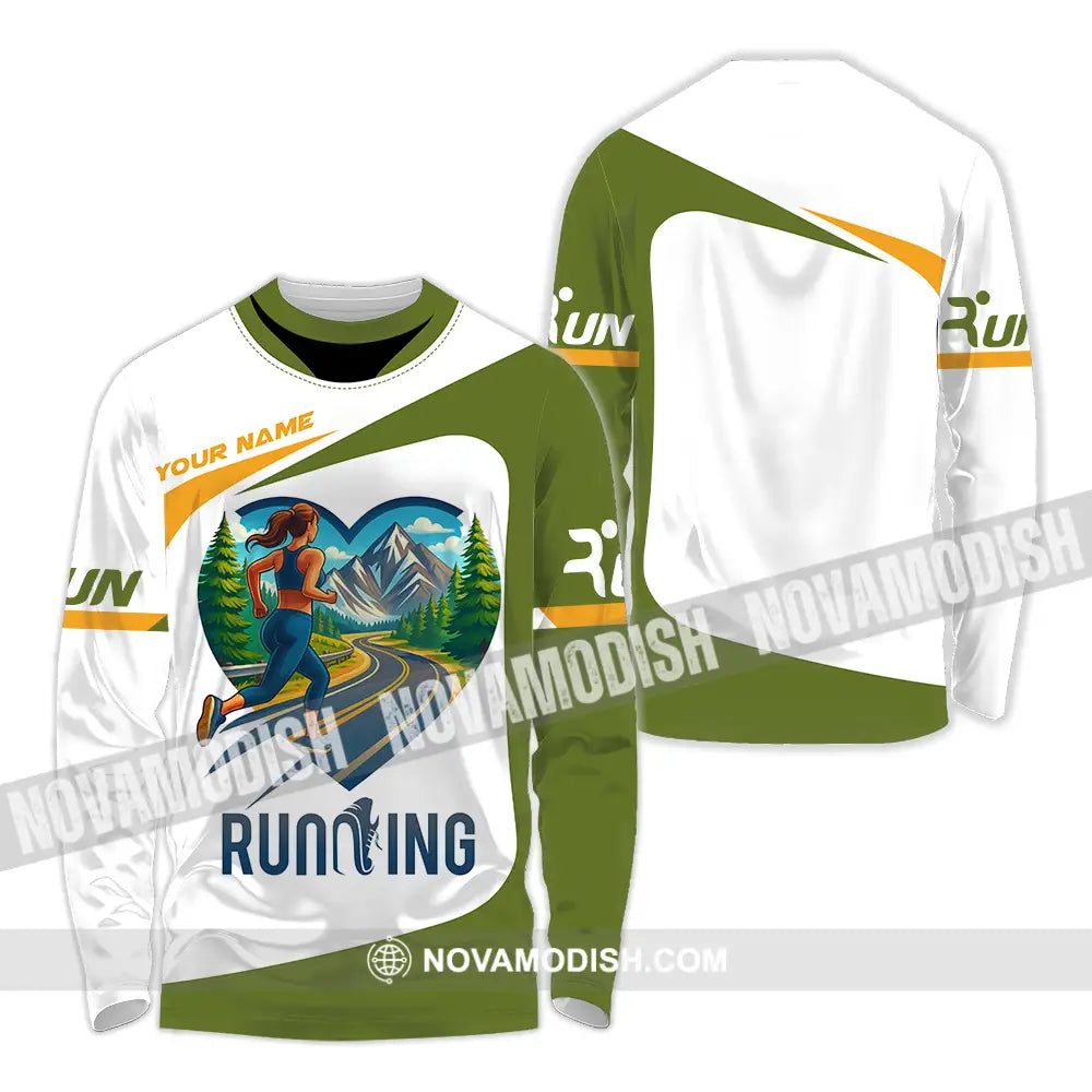 Unisex Shirt - Custom Running Lover Shirt Long Sleeve Shirt / S T-shirt