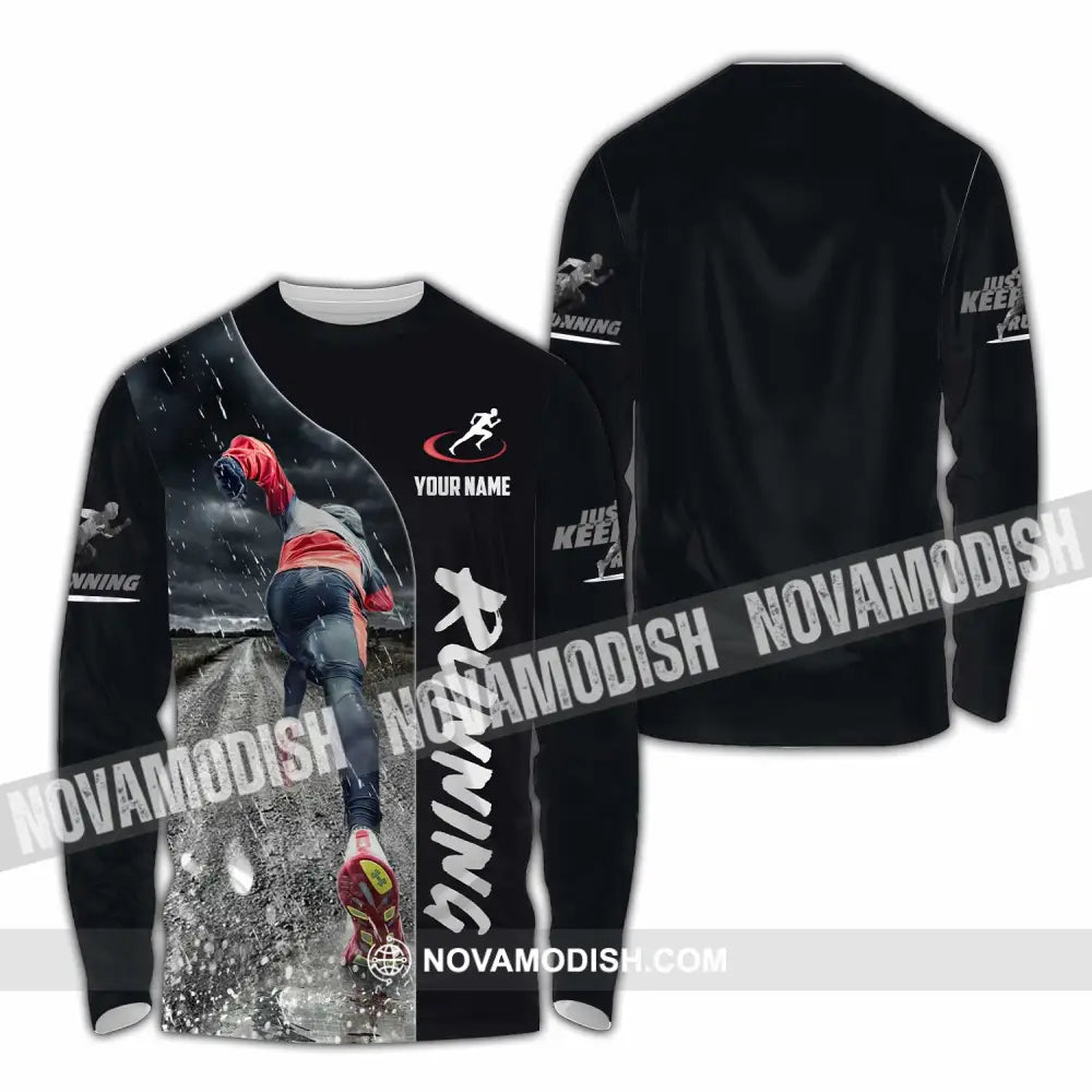 Unisex Shirt - Custom Running Lover Shirt Long Sleeve Shirt / S T-shirt