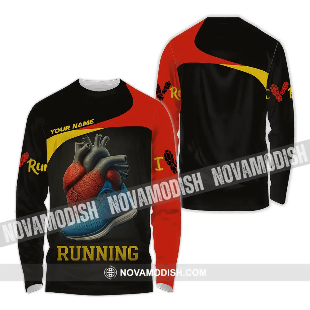Unisex Shirt - Custom Running Lover Runner Shirt Long Sleeve Shirt / S T-shirt