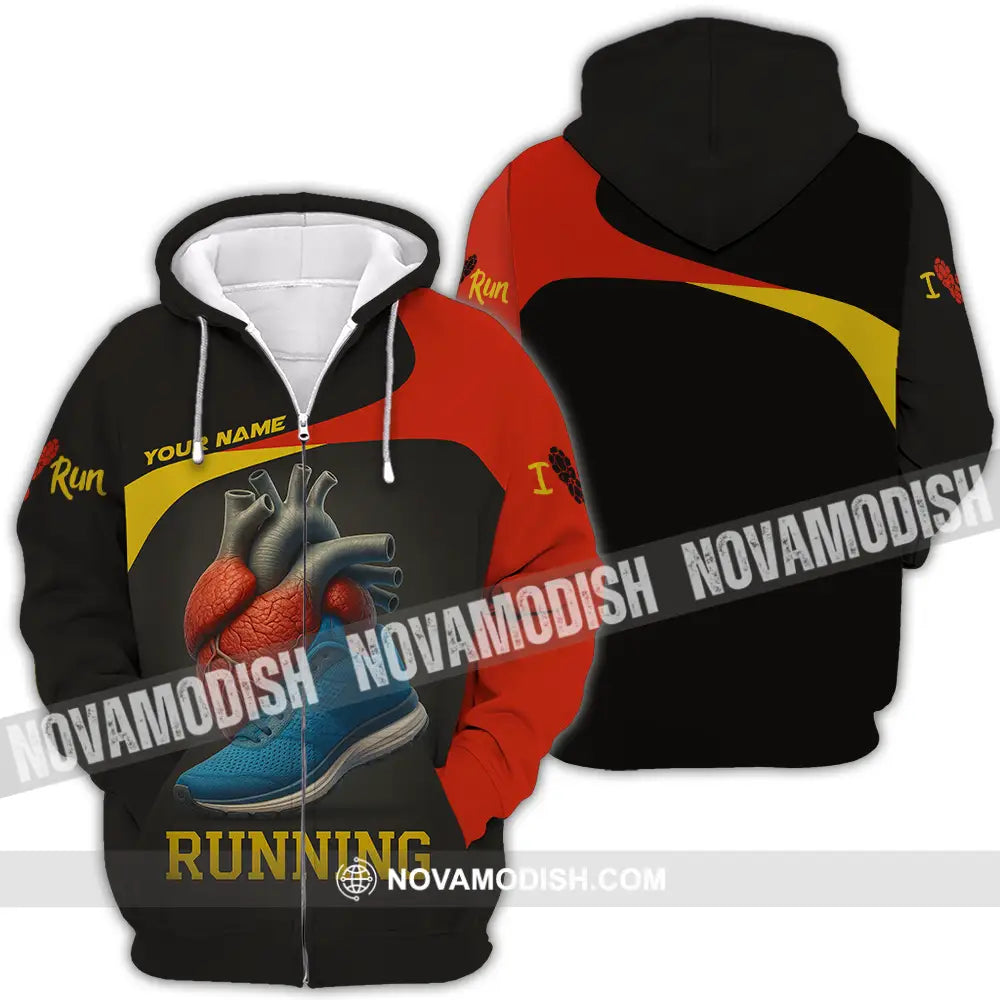 Unisex Shirt - Custom Running Lover Runner Shirt Zipper Hoodie / S T-shirt