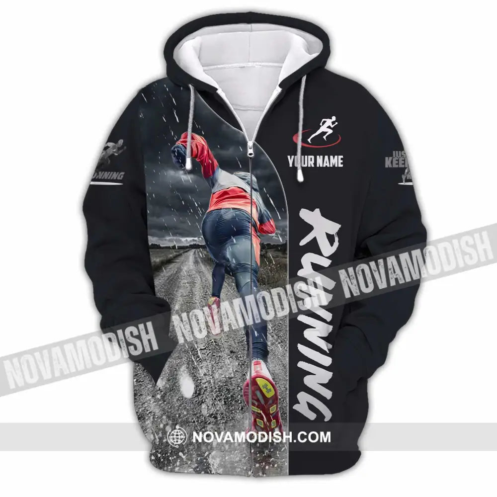 Unisex Shirt - Custom Running Lover Shirt Zipper Hoodie / S T-shirt