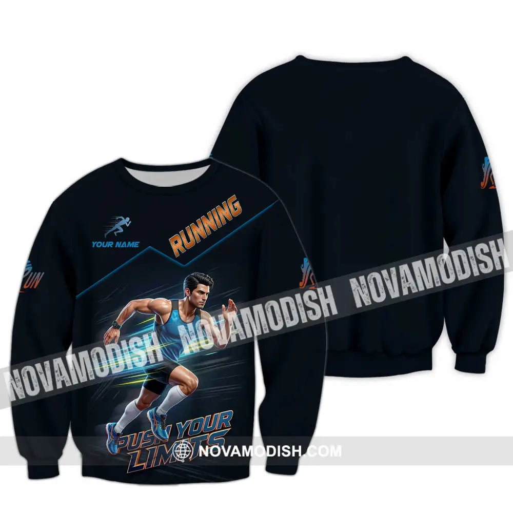 Unisex Shirt - Custom Running Push Your Limits Shirt - Long Sleeve / S - T-shirt