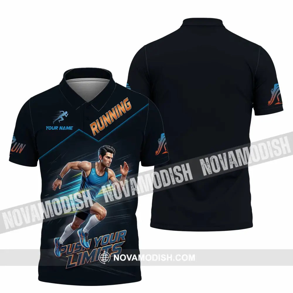 Unisex Shirt - Custom Running Push Your Limits Shirt - Polo Shirt / S - T-shirt
