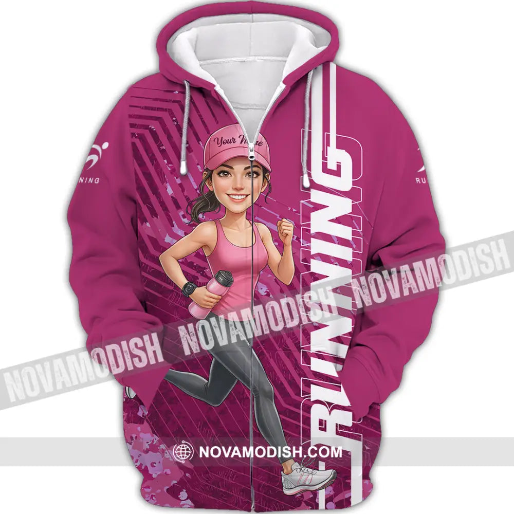 Unisex Shirt - Custom Running Women 3D Shirt Zipper Hoodie / S T-shirt