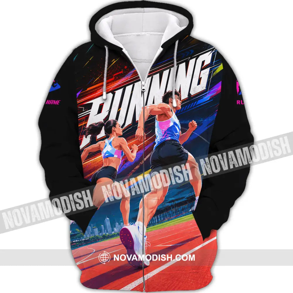 Unisex Shirt - Custom Running Shirt - Zipper Hoodie / S - T-shirt