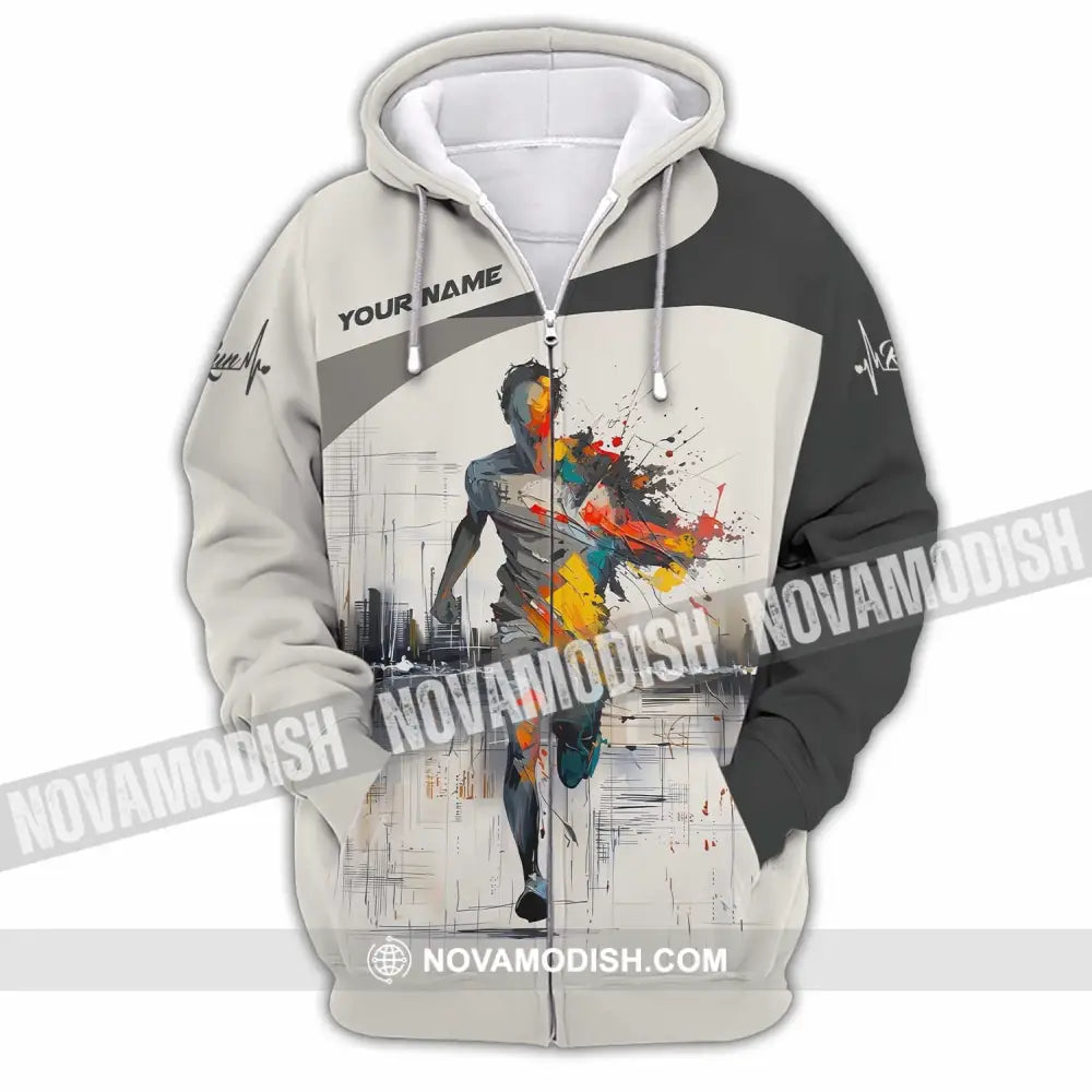 Unisex Shirt - Custom Running Shirt - Zipper Hoodie / S - T-shirt