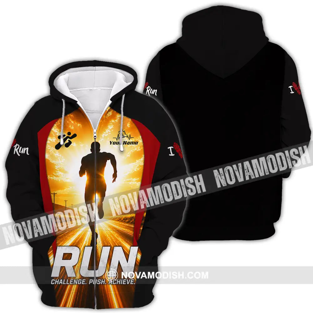 Unisex Shirt - Custom Running Shirt - Zipper Hoodie / S - T-shirt