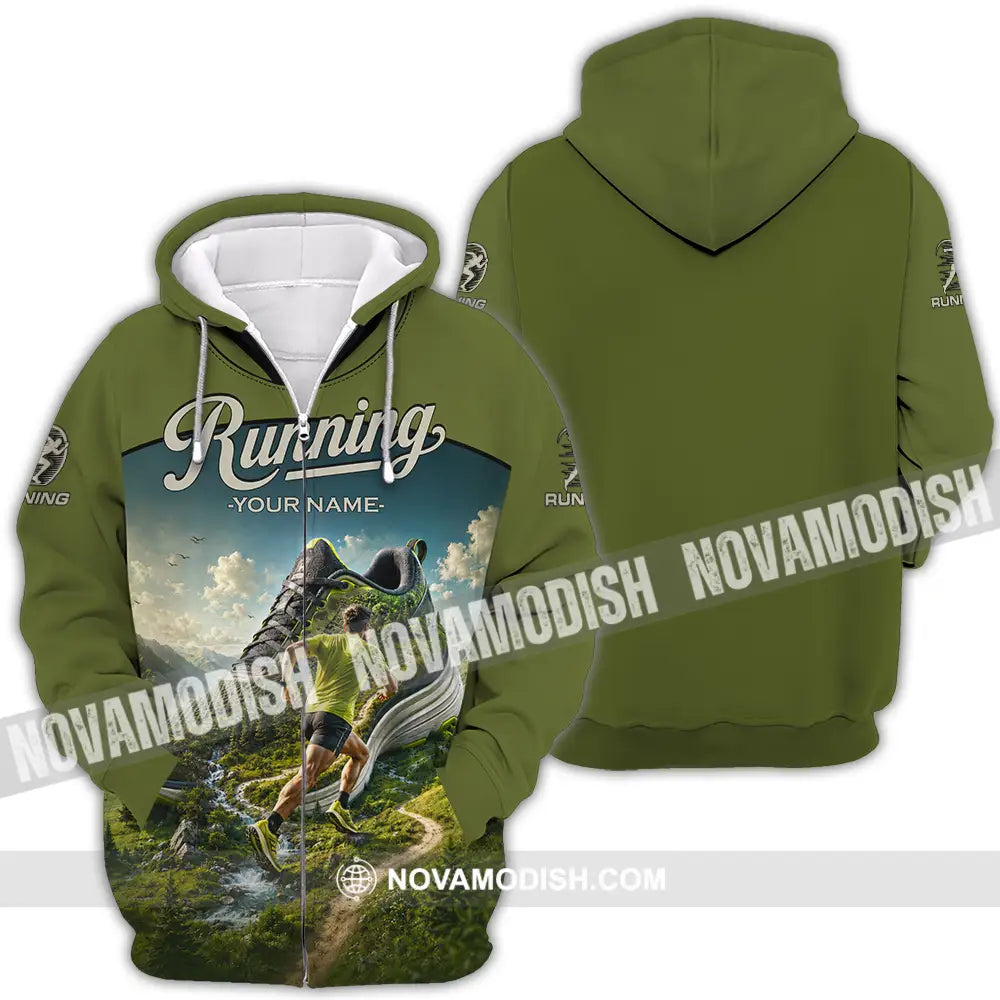 Unisex Shirt - Custom Running Shirt - Zipper Hoodie / S - T-shirt