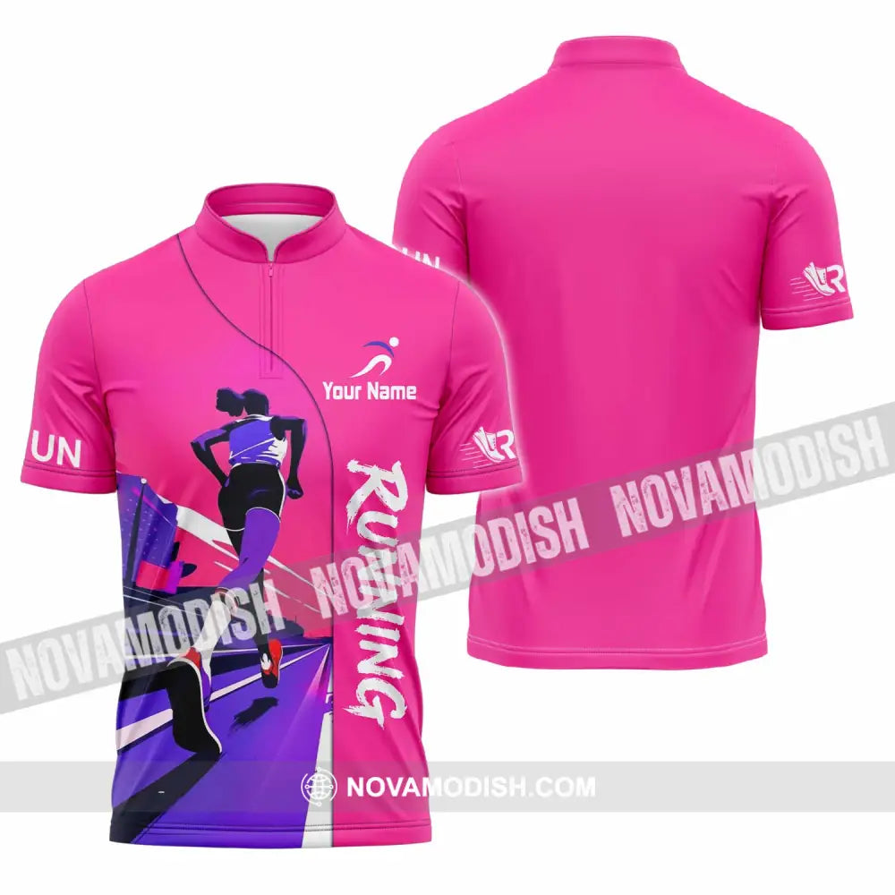 Unisex Shirt - Custom Running Shirt - Zipper Polo Shirt / S - T-shirt