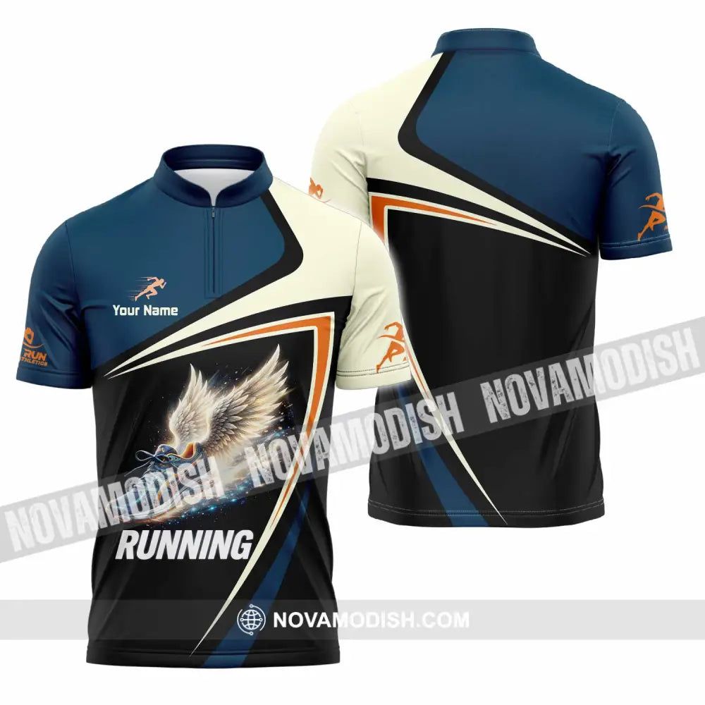 Unisex Shirt - Custom Running Shirt - Zipper Polo Shirt / S - T-shirt