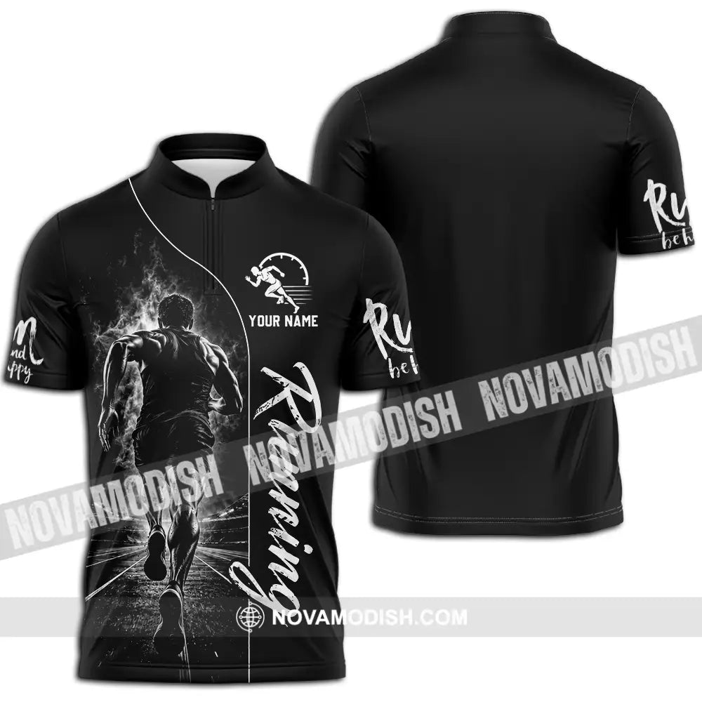 Unisex Shirt - Custom Running Shirt - Zipper Polo Shirt / S - T-shirt