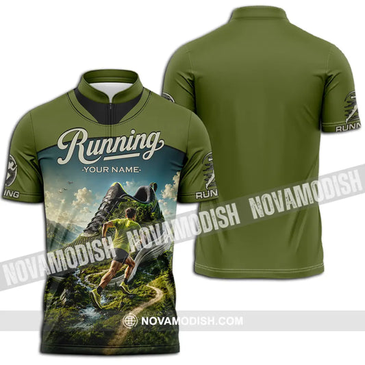 Unisex Shirt - Custom Running Shirt - Zipper Polo Shirt / S - T-shirt