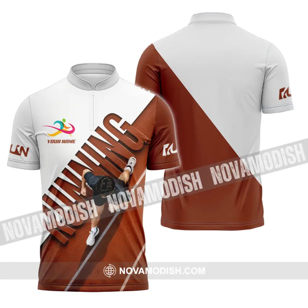 Unisex Shirt - Custom Running Shirt - Zipper Polo Shirt / S - T-shirt