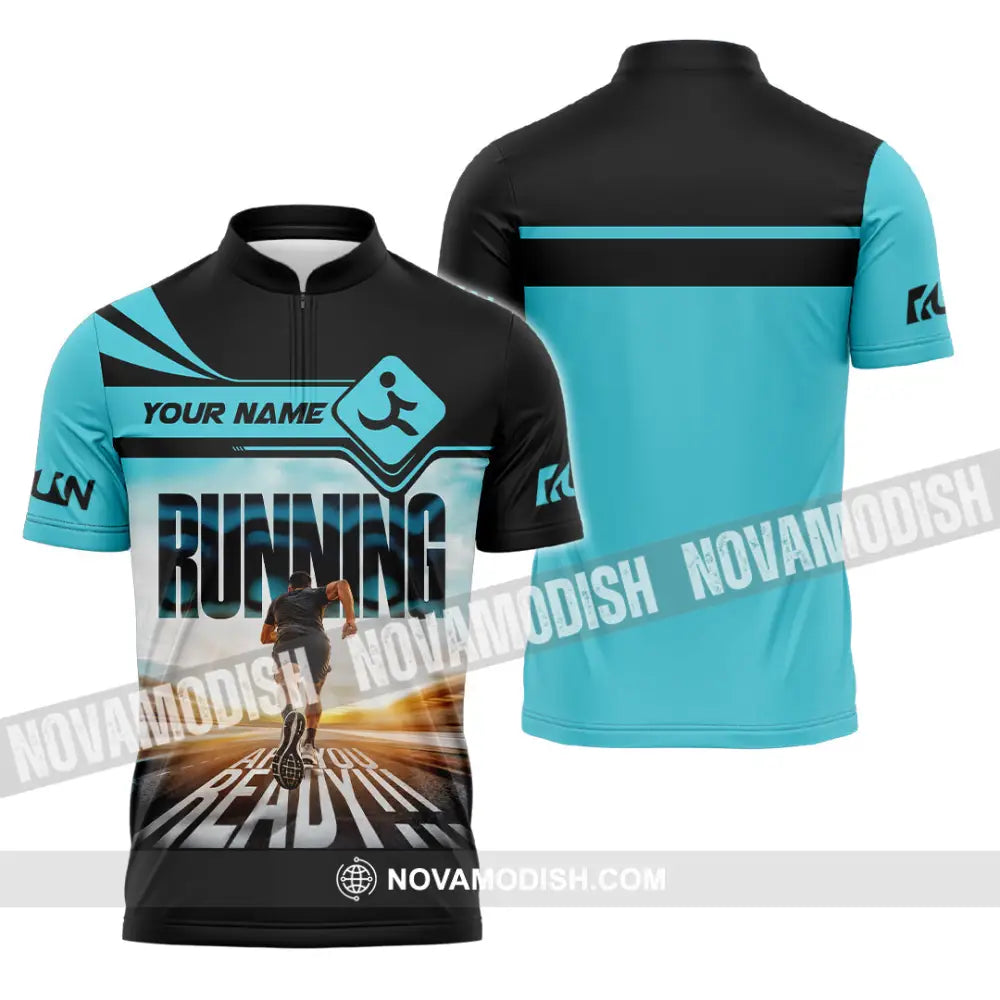 Unisex Shirt - Custom Running Shirt - Zipper Polo Shirt / S - T-shirt