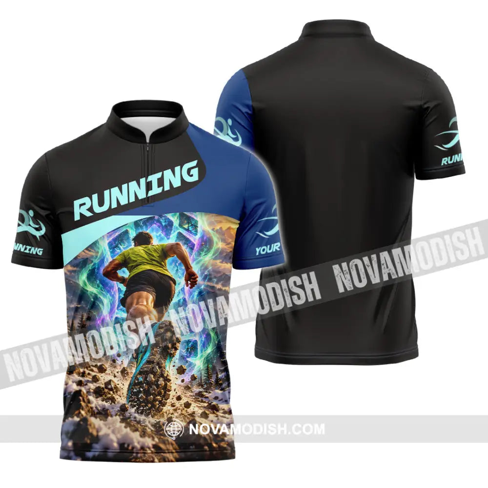 Unisex Shirt - Custom Running Shirt - Zipper Polo Shirt / S - T-shirt
