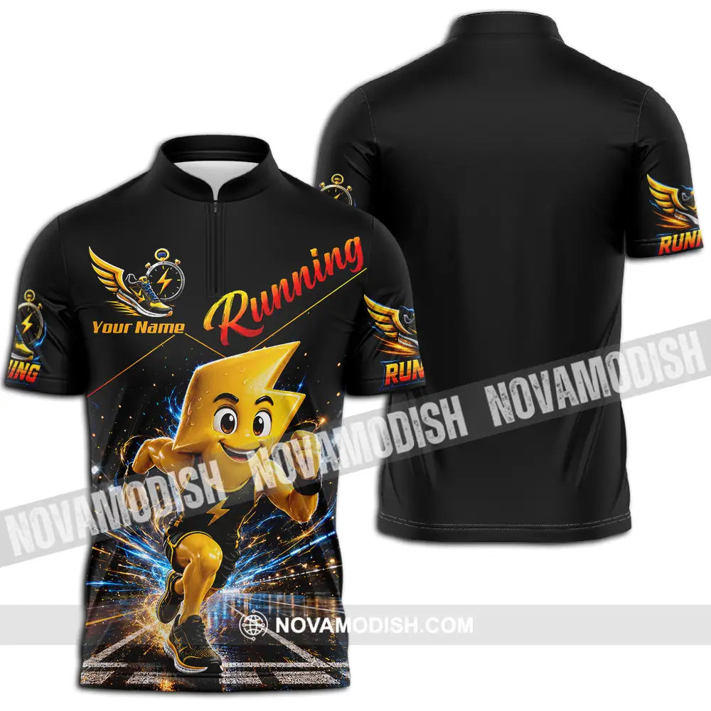 Unisex Shirt - Custom Running Shirt - Zipper Polo Shirt / S - T-shirt